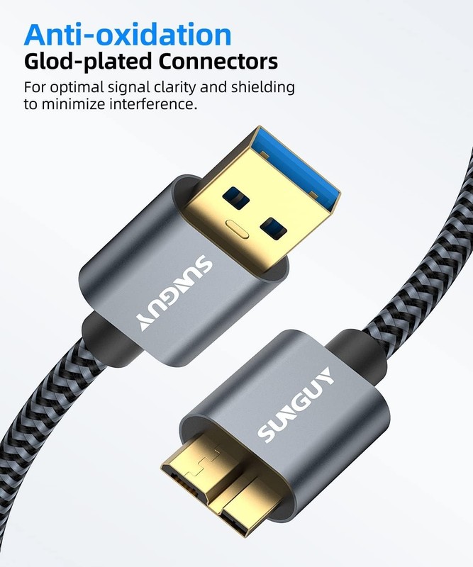 Universal Micro USB 3.0 Cable 0.5FT - Compatible with Galaxy S5, Cameras gallery