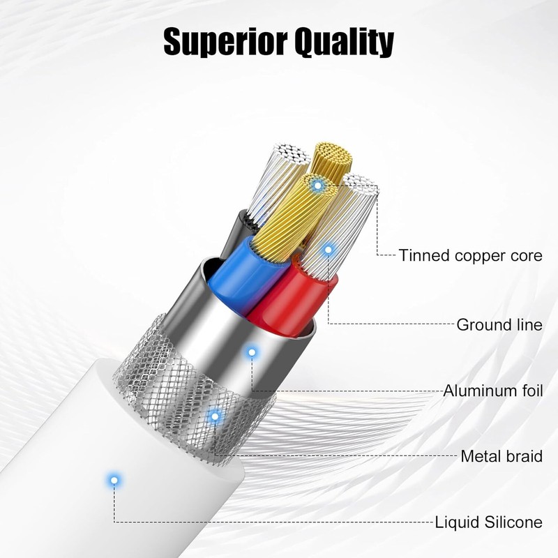 USB Fast Charger Cable CarPlay Cord For iPhone 14 13 12 11 Pro Max XR SE 8 7 Lot gallery