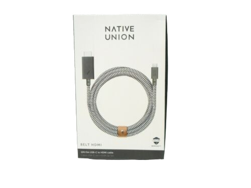NEW Native Union – 10′ External Video Adapter (USB-C to HDMI cable) – Zebra