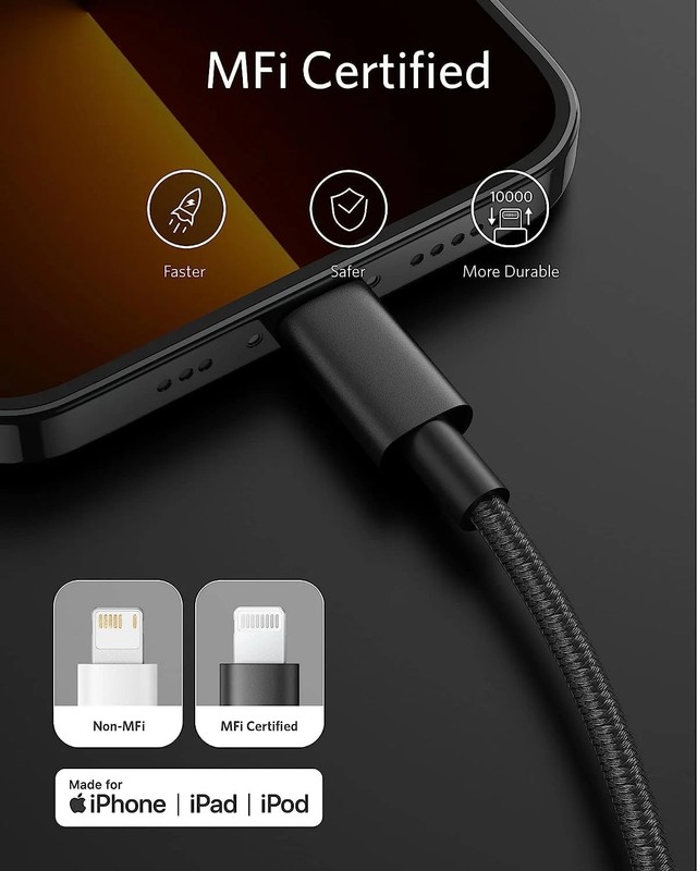 Anker New Nylon USB C to Lightning Cable, Apple MFi Certified for iPhone 14 Seri gallery