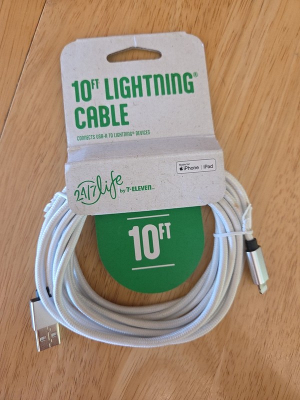 10 Ft Charging Cord For IPhone Ipad FC Compliance
