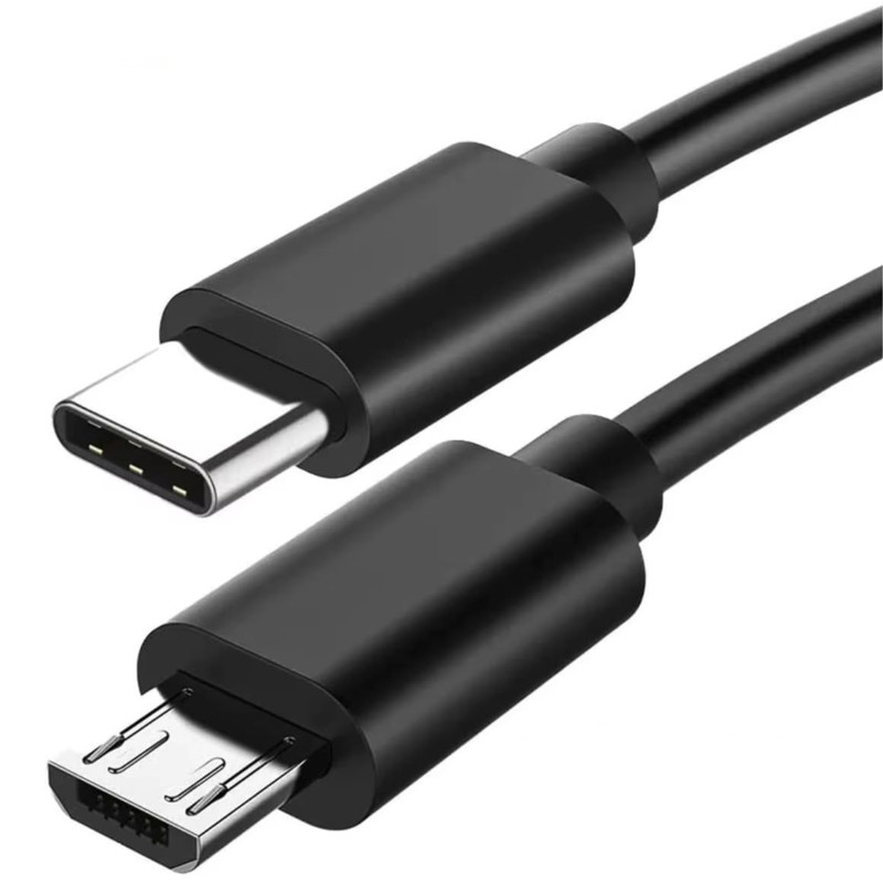 USB Type C to Micro 5V/2.4A Data & Sync Transfer OTG charging cable – Black LOT