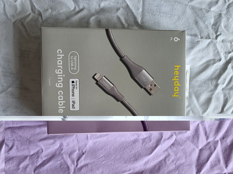 heyday 6ft USB-A Charging Cable Gray for Apple iPhone iPad gallery
