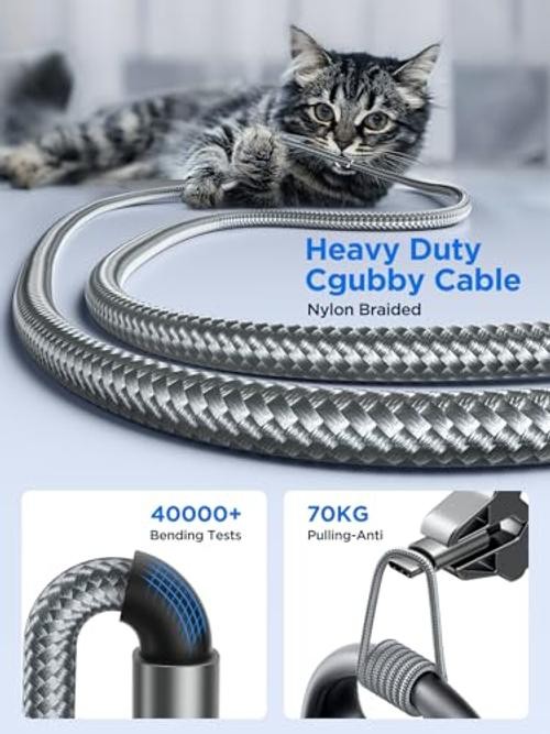 USB C Cable 10 FT 2Pack USB A to USB C 3A Fast Charging 10FT Long Type C Gray gallery