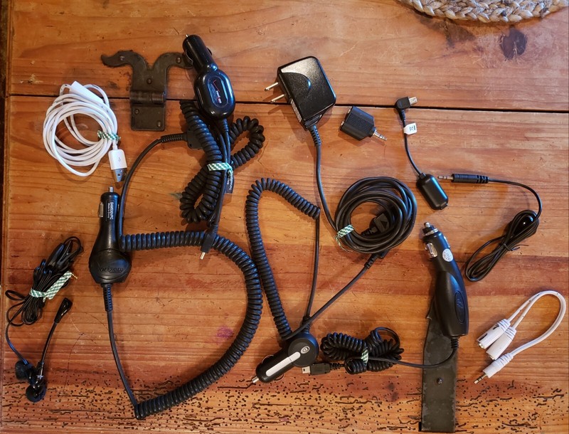 Lot Of Phone Car Chargers And Random Cords Attachments gallery