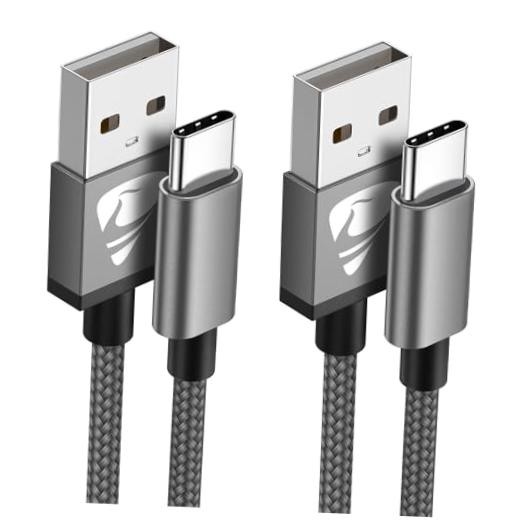 USB C Cable 10 FT 2Pack USB A to USB C 3A Fast Charging 10FT Long Type C Gray gallery