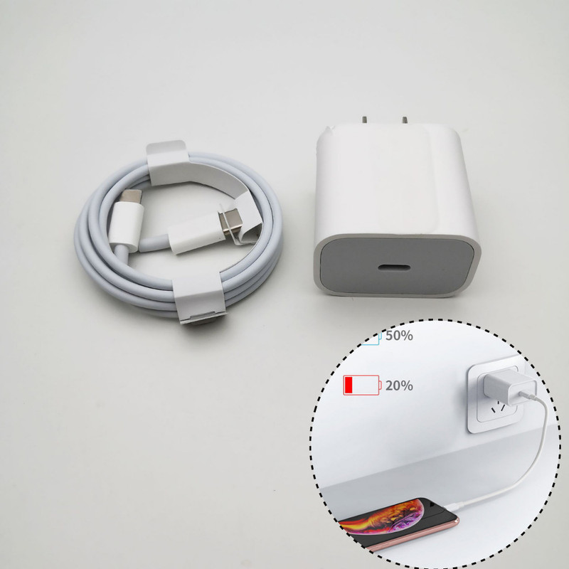 2Pack 20W PD Fast Wall Charger Adapter USB-C Cable For i Phone 14/13/12/11Pro/XR gallery