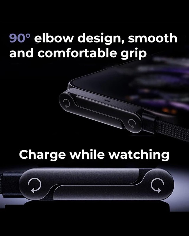 Compact 2-in-1 USB-C Cable with Foldable Stand for Fast Charging & Data Transfer gallery