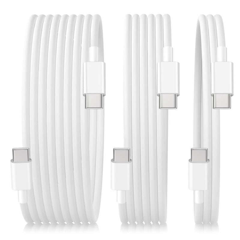 USB C to USB C Cable, 60W Fast Charging Cable (3Pack, 3/6/10FT) | for Apple Ipho
