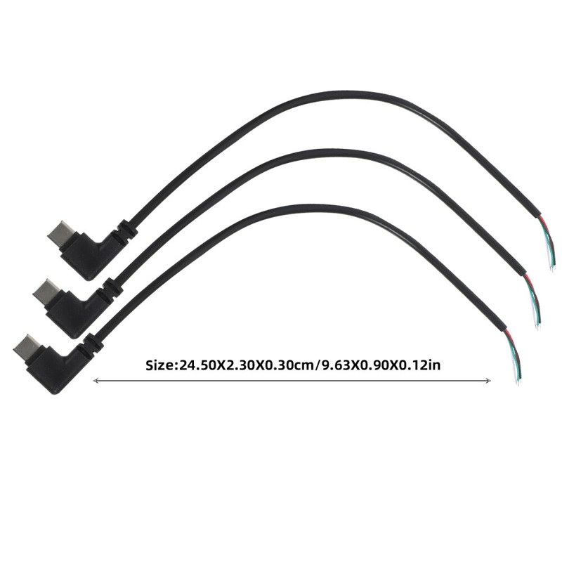 4 Pcs Type Plug USB Cable Data Wire Short Angled Right-angle Extension gallery
