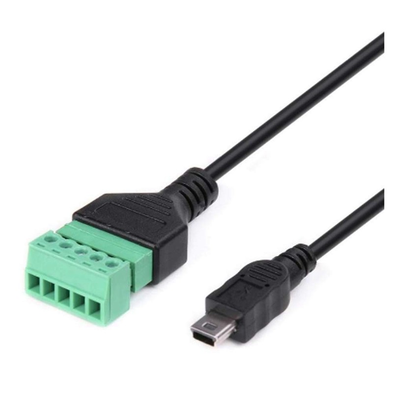 12 Inch Mini USB Male To 5 Pin Screw Terminal Female Adapter Extension Cable gallery