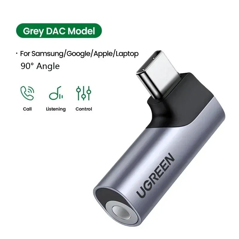 UGREEN USB C to 3.5Mm Jack DAC Hi-Fi Stereo Audio Type C Aux Headphone Adapter C