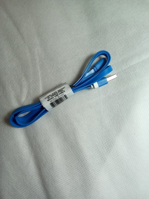 Wireless Gear Micro USB Flat Cable Tangle Free 3 Ft Blue *New*