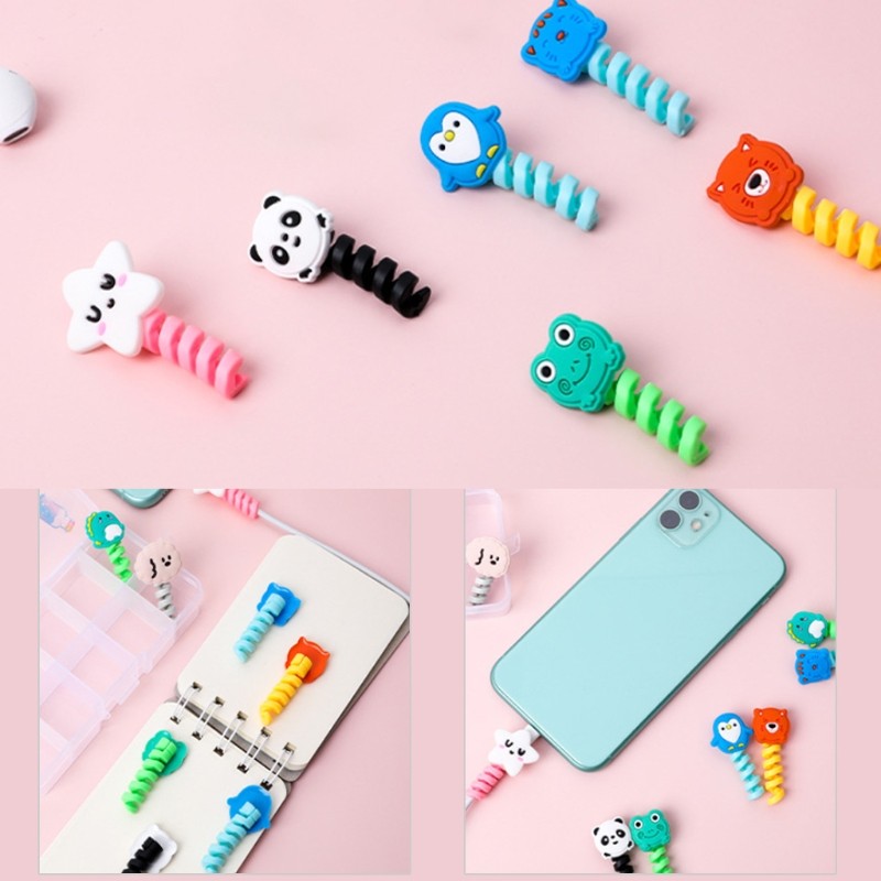 2Pcs Phone Protect Accessory Charging Cable Protectors Cute Charger Protectors gallery
