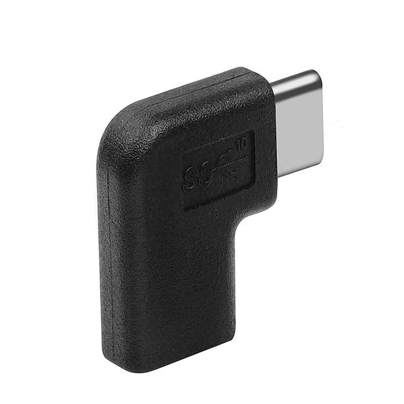 New Heavy-Duty 90 Degree Type-C USB 3.1 Male to Female Adapter for Smart Phones