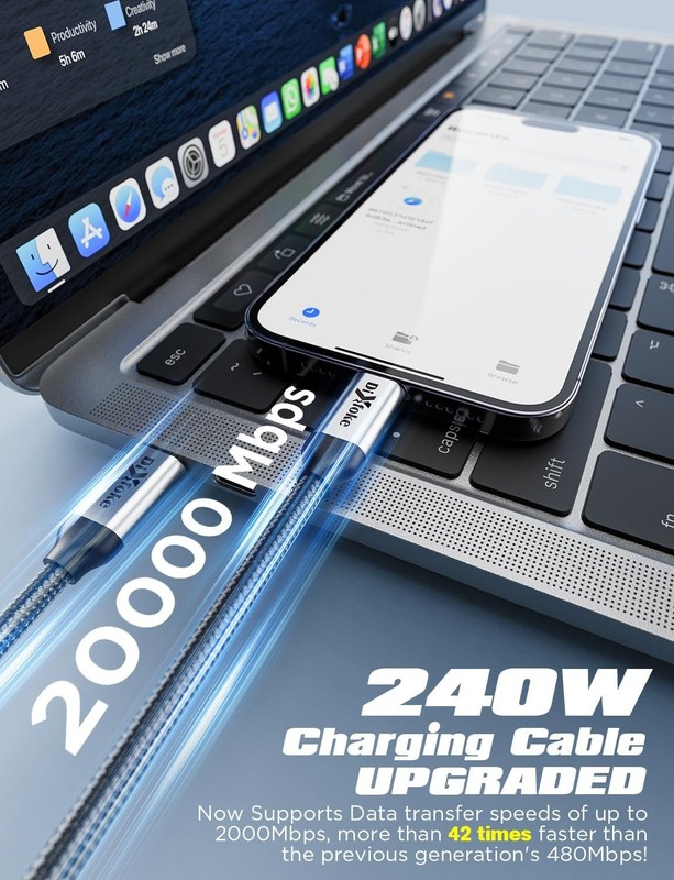 USB-C Cable [3.3 FT], 240W PD Fast Charging, 20Gbps Data Transfer, 2026 New U... gallery