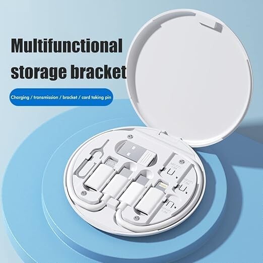 Multifunctional Charging Cable Kit & Adapter Storage Box – All-in-One Travel Dat gallery