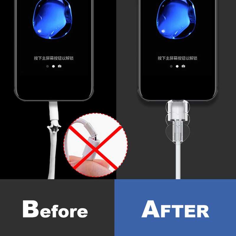 Transparent Data Cable Protector Cable Winder Cover Sleeve Wire TPU Wrap Clip gallery