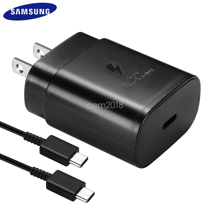 For Samsung 25W Super Charge Adapter USB-C Cable Galaxy Note10/20 A80 A90 S21 5G