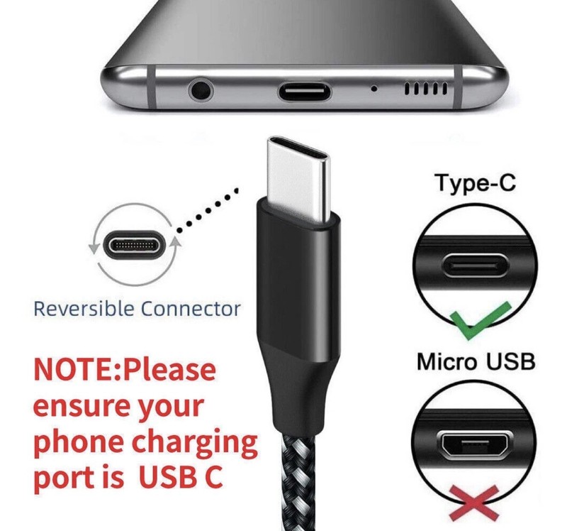 4X Cable USB-C 6FT Carga Rápida para Samsung S24 y S23 FE gallery