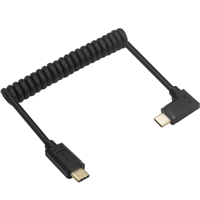 USB C Cable, USB-C Male to Male Coiled Spring Spiral Cable, 3A 10Gbps Fast Ch... gallery