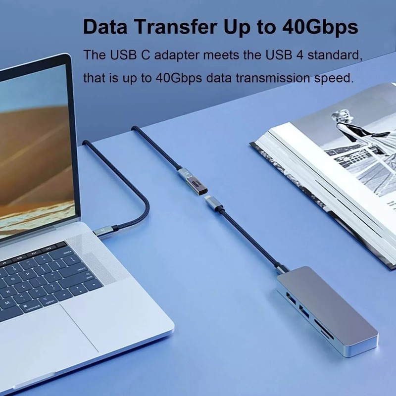 USB 4 Type C Female to Female Adapter Coupler 240W 40Gbps 8K for Thunderbolt Lot gallery