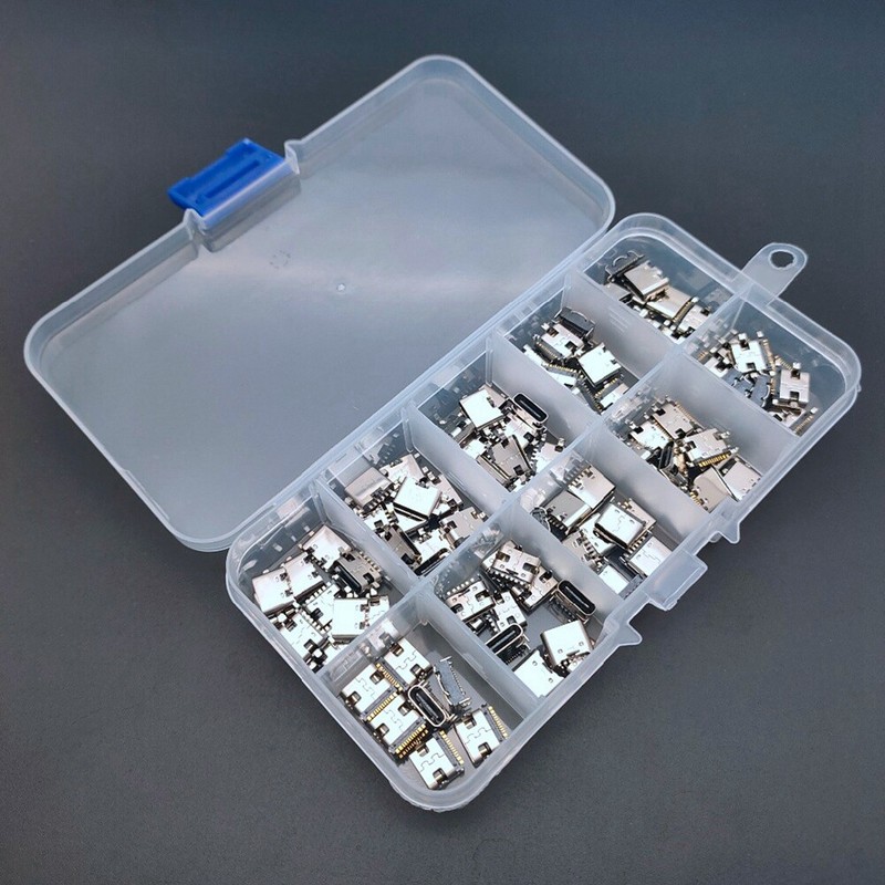 100Pcs/Lot 10Models Type-C USB Charging Dock Connectors Mix 6Pin and 16Pin8997 gallery