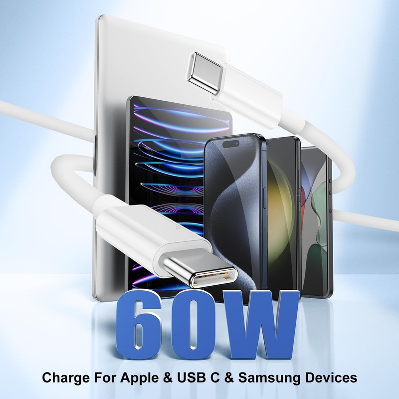 3Pack USB C to USB C Cable 6Ft for Apple iPhone 17 Air 16 15/Pro Max Charger ... gallery