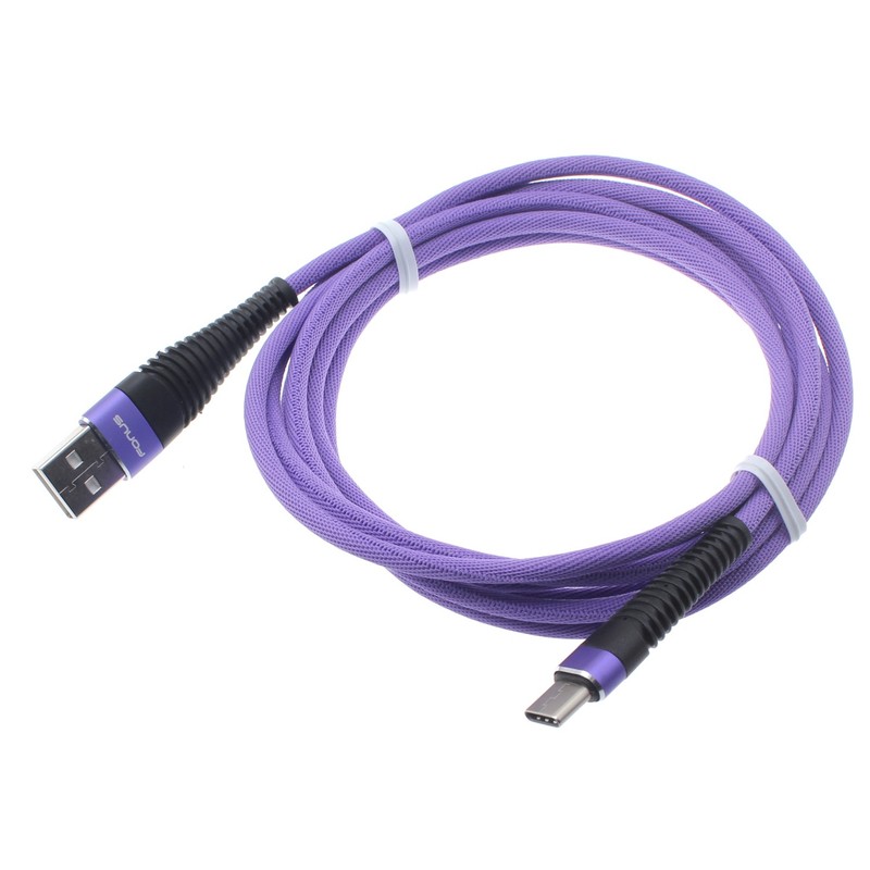 6ft USB Cable Purple Type-C Charger Cord Power Wire for Cell Phones