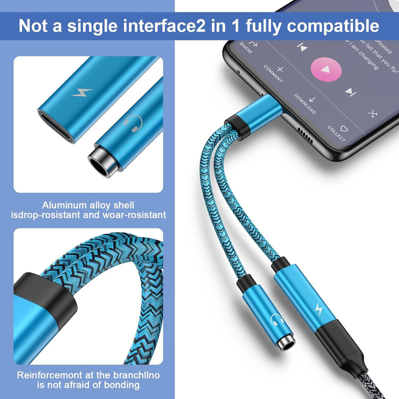 Samsung Galaxy S25 Ultra USB C to 3.5Mm Audio Adapter USB C Headphone Jack Adapt gallery