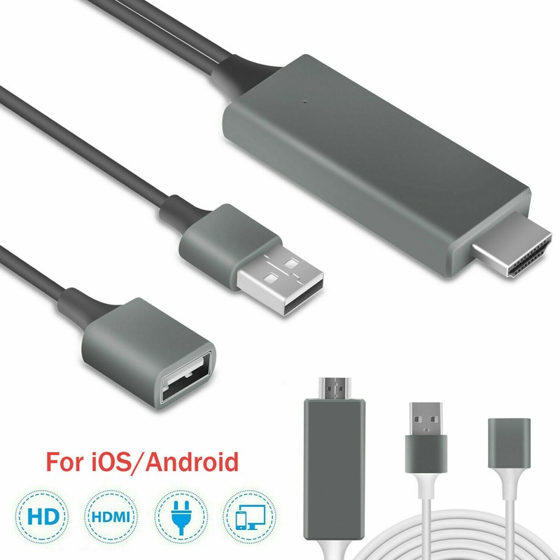 1080P USB HDMI Cable Phone to Digital TV HDTV AV Adapter For iPhone iPad Android gallery