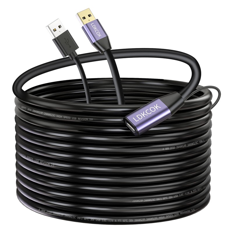 30 ft USB 2.0 Type A Male to Female Active Repeater Extension Cable High