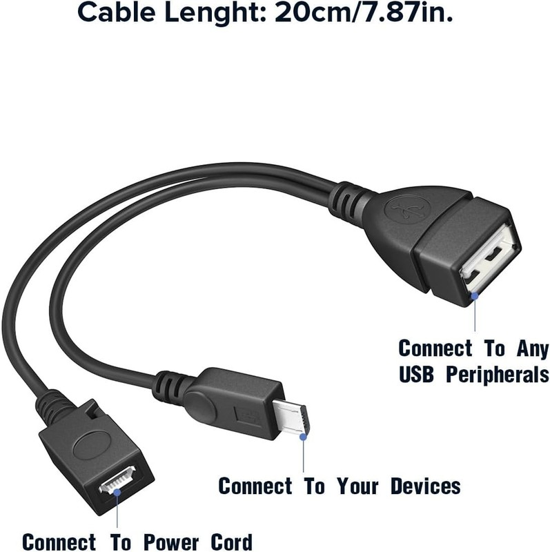 Compact Micro USB OTG Adapter Pack for Streaming Sticks & Host Devices - 2 Count gallery
