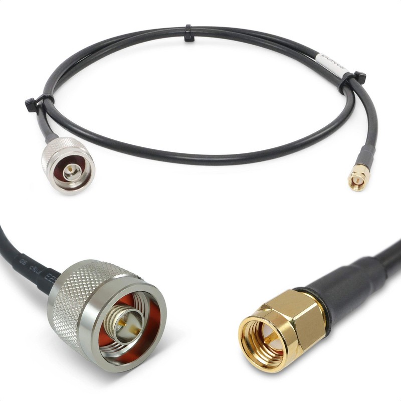 Proxicast 15 ft SMA Male to N Male 240-Series Low‑Loss 50‑Ohm Coax Cable