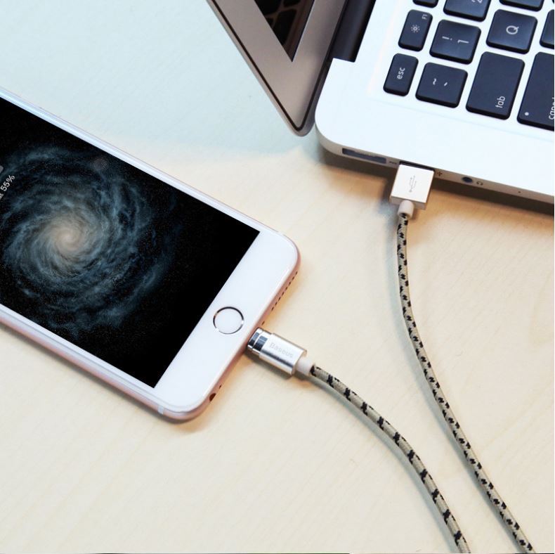 iPhone 12/11/X/8/7/6/5 Apple 3 Ft/1M Magnetic 8 Pin to USB Braided Charger Cable gallery