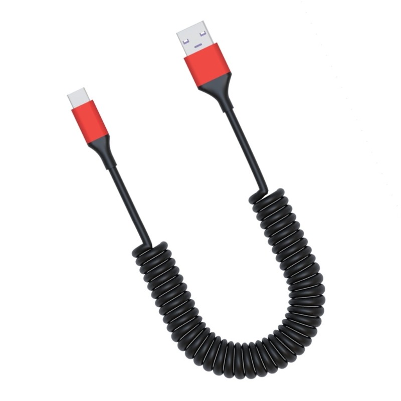 Coiled Type C Data Cable With Quick Charge Function Ideal For Travel Office And gallery