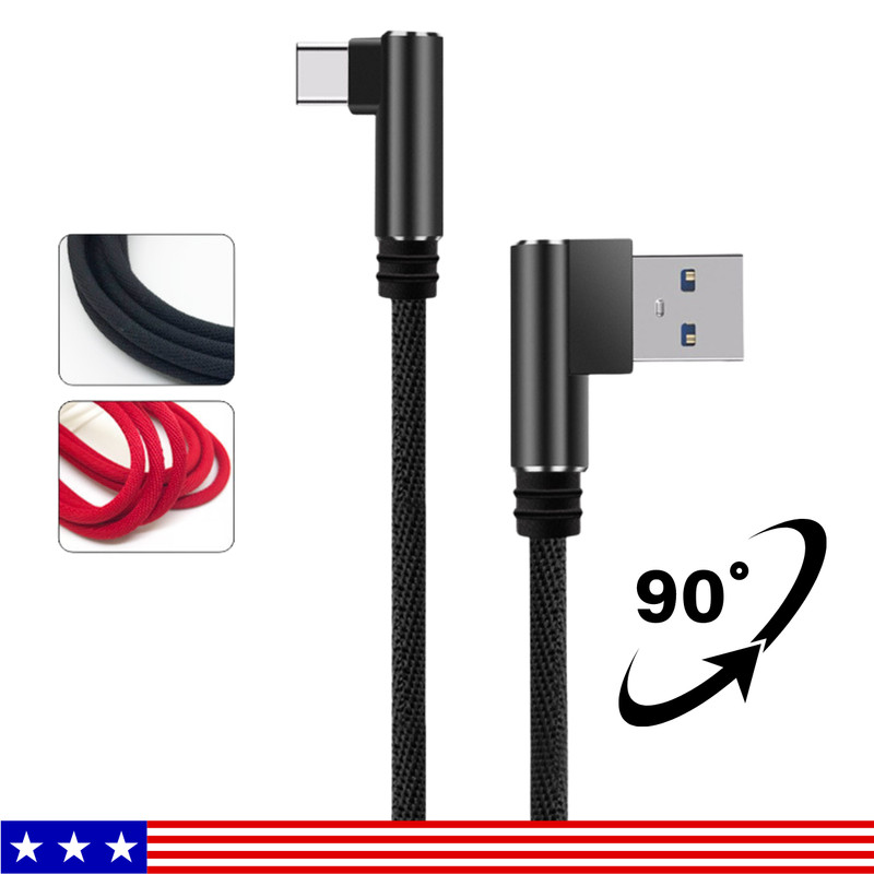 USB C Right Angle Cable 90 Degree Type C Fast Charger For iPhone 15/Plus/Pro/Max