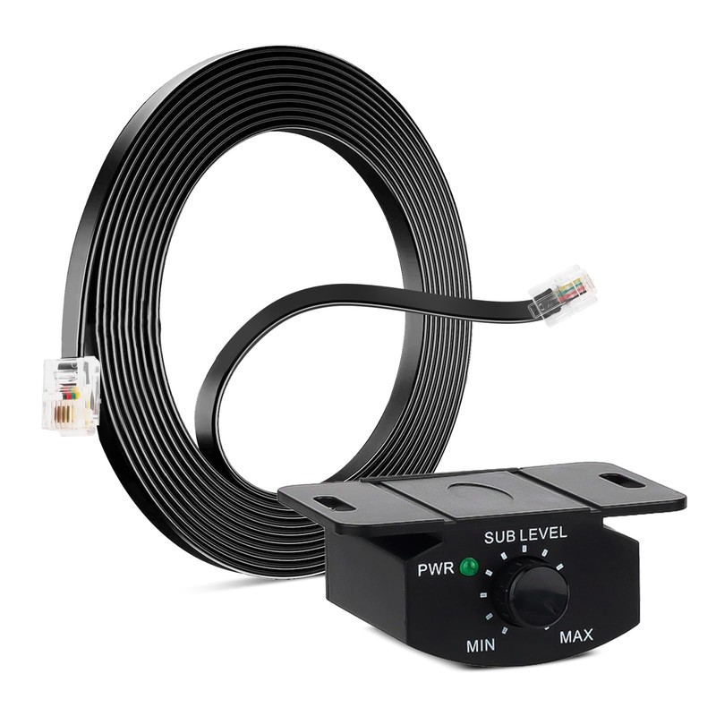 Universal Bass Control Knob, 3.5m/11.48ft Bass Volume Knob with Extension Cable