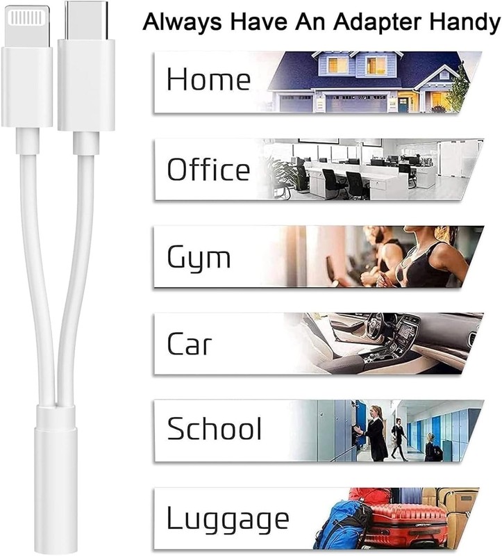 [Apple MFi Certified] Multi Lightning to 3.5 mm Headphone Jack White-2Pack gallery