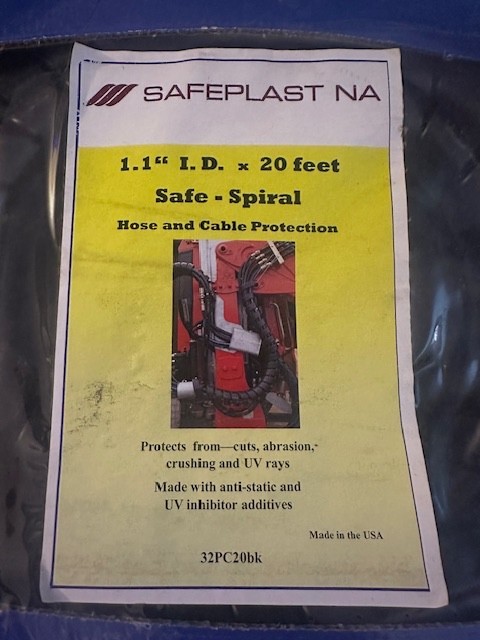 Safeplast 20' Black Hose and Cable Spiral Wrap - 1.1" OD gallery