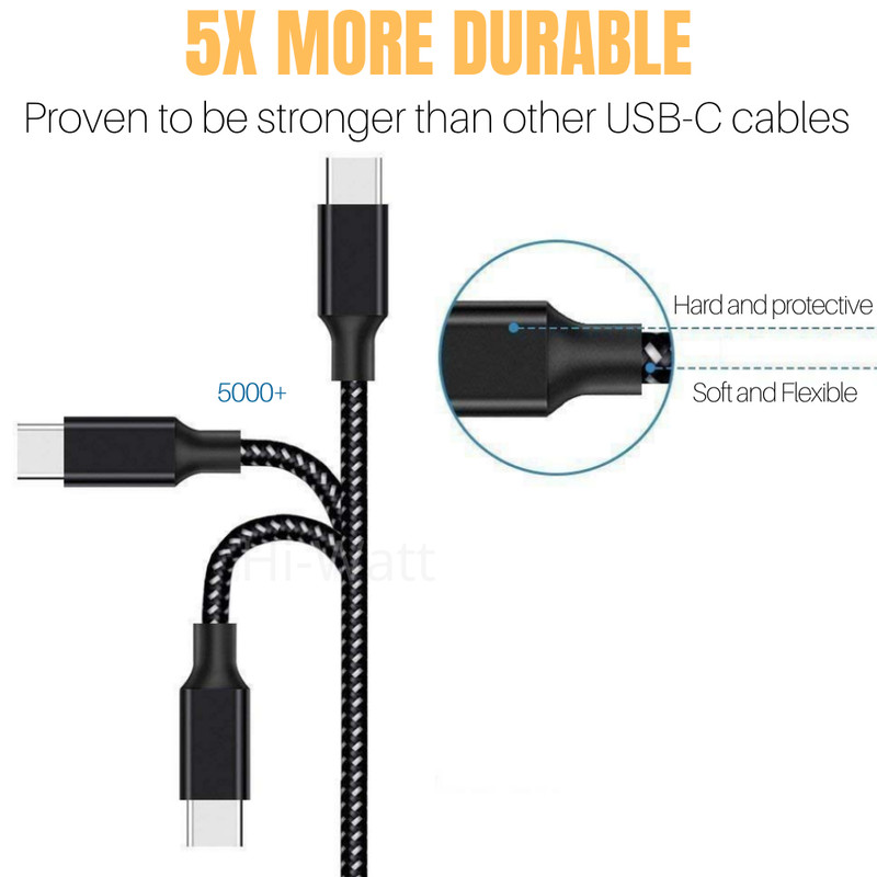3Pack USB A Type C Charging Data Cable 10ft Charger Braided For Samsung Android gallery