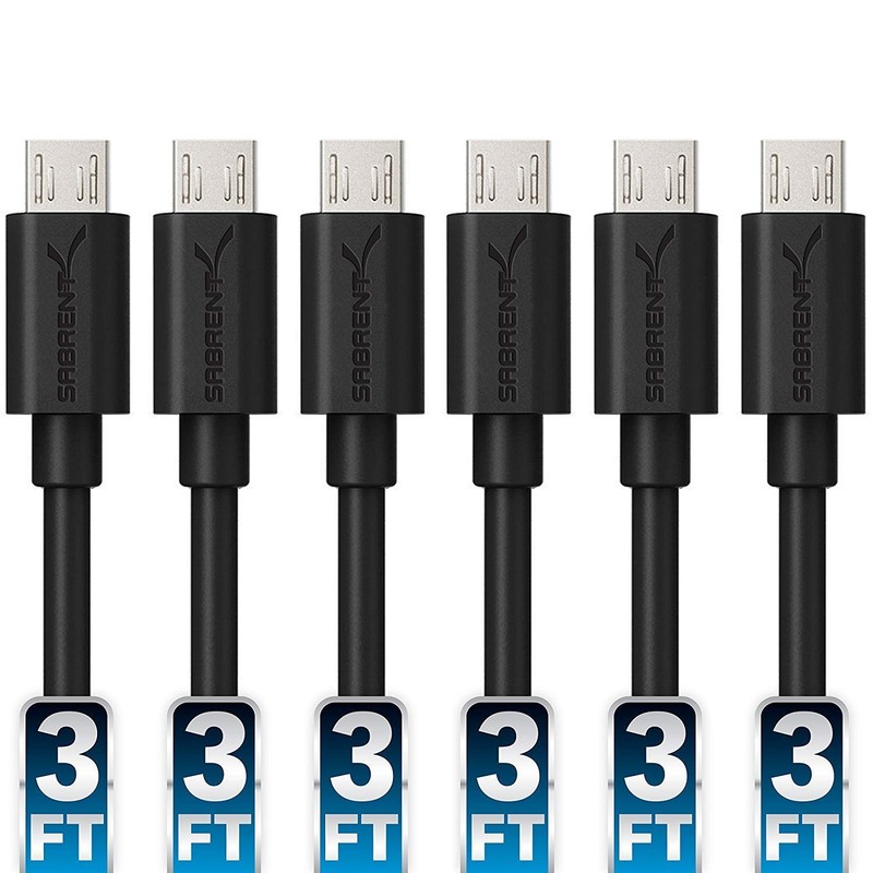 Fast Charge 6-Pack 90 cm Micro USB Cables - Compact and Versatile for Travel gallery