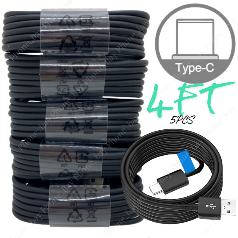 5Pack USB C Type C Cable Lot Fast Charging Cord For Samsung Android Charger Cord