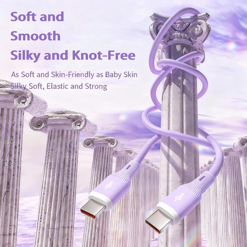 USB Cable PD Fast Charger(TO Purple)Mobile data cable,charging cable, support... gallery