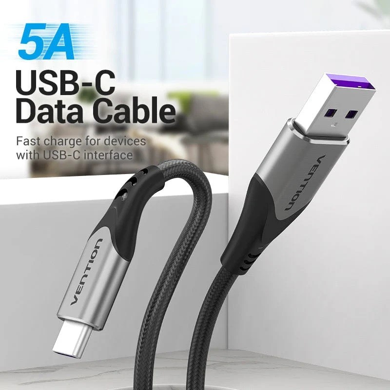New Vention USB 2.0 to Type-C Cable Data Transfer 480Mbps Fast Charging 1m 2m 3A gallery
