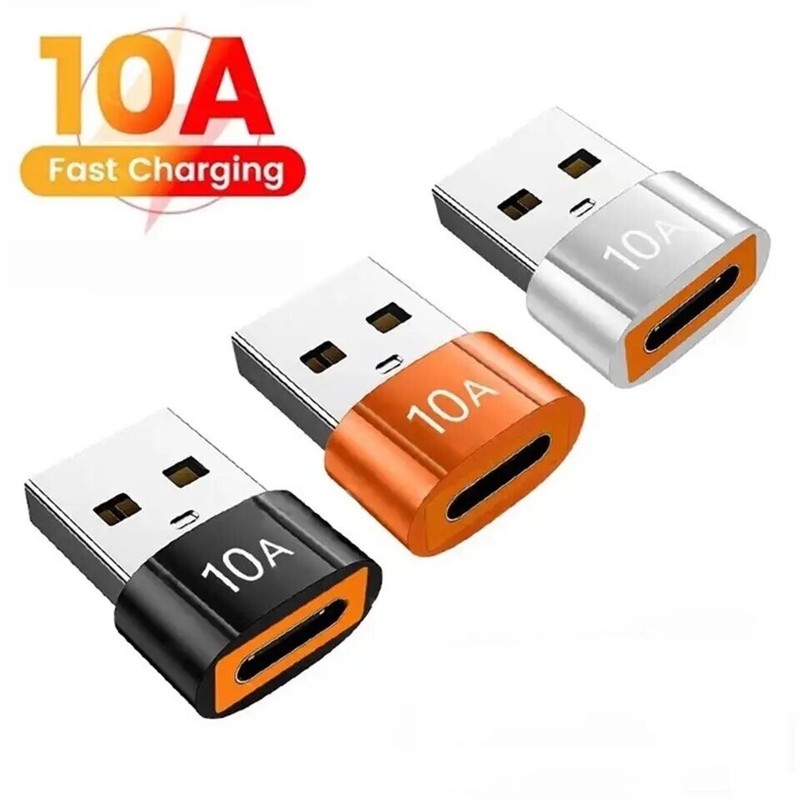 10A OTG Adapter 3.0 USB Type C Female-USB A Male Converter High Speed Charge Si