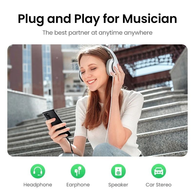 UGREEN USB-C to 3.5mm Headphone Adapter Aux Cable for Android Phones gallery