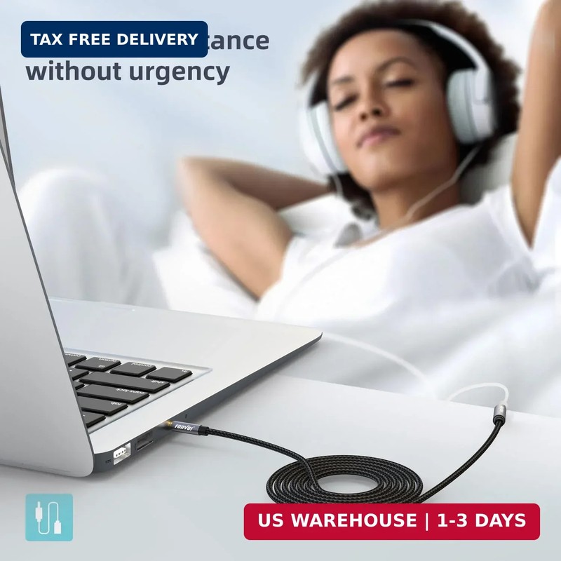 20FT 3.5mm Aux Jack Audio Extension Cable,Male to Female,TRS Headphone Extension gallery