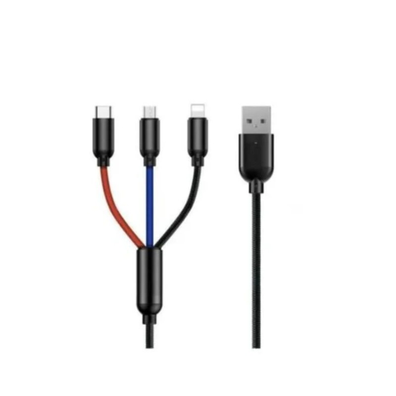Vonk V-26 3-in-1 ios, Type-C, Micro Data Cable 120cm