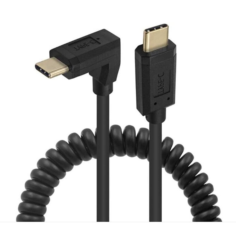 USB 3.1 Type C Coiled Cable 10Gbps 3A High Speed Sync Charging Fits 13.9 Ft gallery